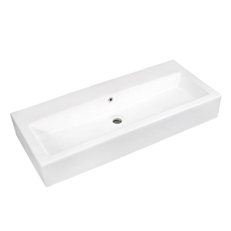Kingston Brass 39Inch x 17Inch Rectangular Vessel Sink, White EV3917H0